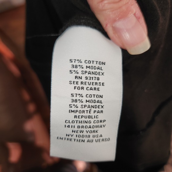 Carmen Marc Valvo Black Short Sleeve Scoop Neck Top M/M - Picture 4 of 6